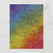Rainbow Peacock geverfd marmer paper Briefkaart (Voorkant)