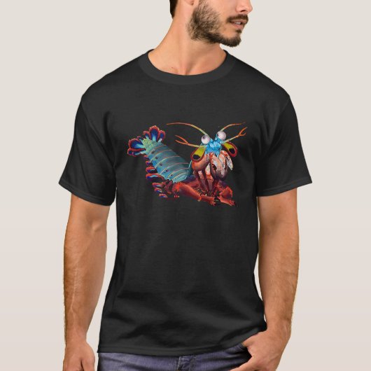 Rainbow Peacock Mantis Shrimp Science onder water T-shirt (Voorkant)