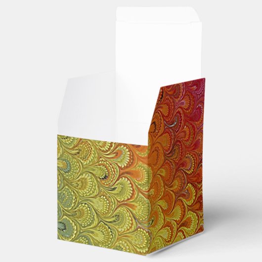 Rainbow Peacock Marble Bedankdoosjes (Geopend)