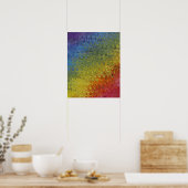 Rainbow Peacock Marble Poster (Keuken)