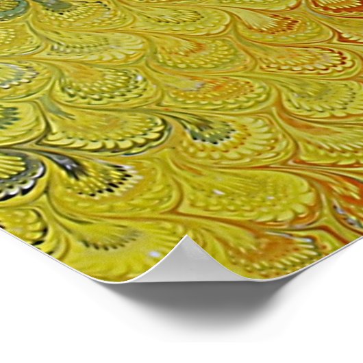 Rainbow Peacock Marble Poster (Hoek)