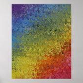 Rainbow Peacock Marble Poster (Voorkant)