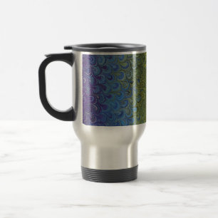 Rainbow Peacock Marble Reisbeker