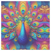 Rainbow Peacock Stof (Close Up)