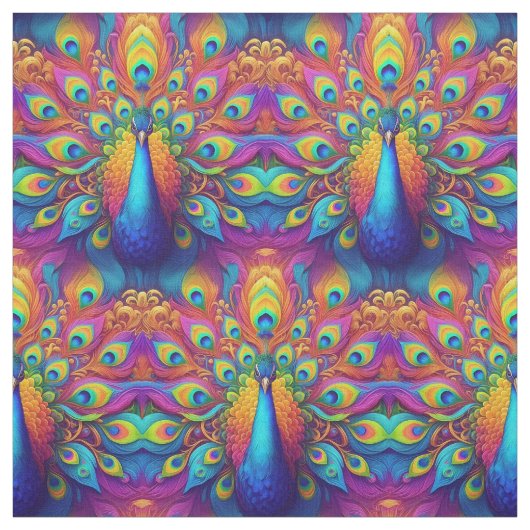 Rainbow Peacock Stof (Swatch)