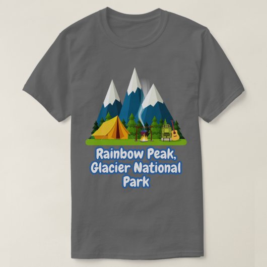 Rainbow Peak Glacier National Park T-shirt (Design voorkant)