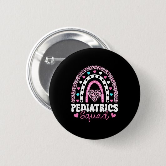 Rainbow Pediatrics Squad - Valentine's Day Pediatr Ronde Button 5,7 Cm (Voorkant /achterkant)
