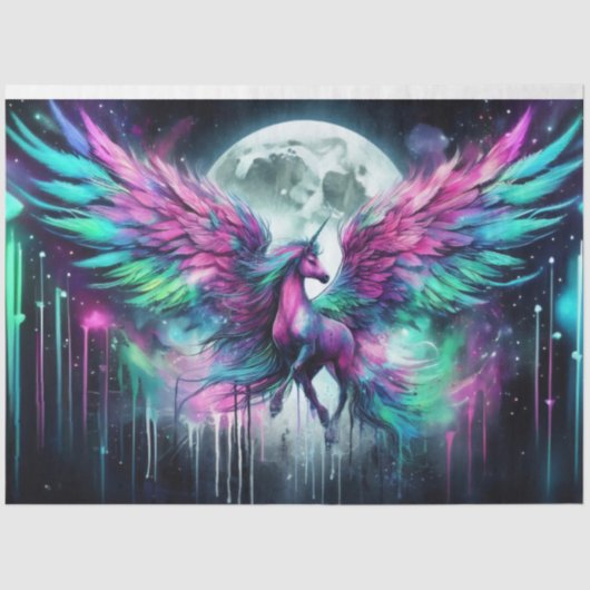 Rainbow Pegasus Tissue Paper Tissuepapier (Voorkant)