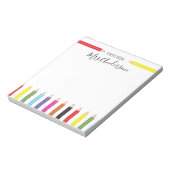 Rainbow Pencil Opmerking van de leraar Notitieblok (Linkerzijde)