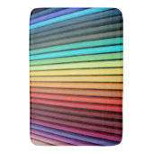 Rainbow Pencil Set - Levendig Collectie voor kunst Badmat (Voorkant Verticaal)