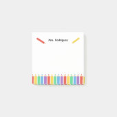 Rainbow Pencil Teacher Crayons Post-it® Notes (Voorkant)