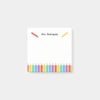Rainbow Pencil Teacher Crayons Post-it® Notes