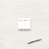 Rainbow Pencil Teacher Crayons Post-it® Notes (Op bureau)