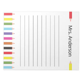 Rainbow Pencil Teacher Notitieblok