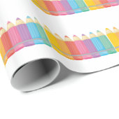 Rainbow Pencils die papier terugbrengen naar schoo (Rol Hoek)