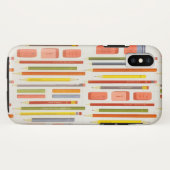 Rainbow Pencils Ruler School Patroon Case-Mate iPhone Case (Achterkant (horizontaal))