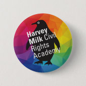 Rainbow Penguin-toets Ronde Button 5,7 Cm (Voorkant)