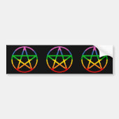 Rainbow Pentacle Bumpersticker (Voorkant)
