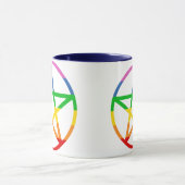 Rainbow Pentacle Mok (Midden)