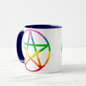 Rainbow Pentacle Mok (Voorkant links)
