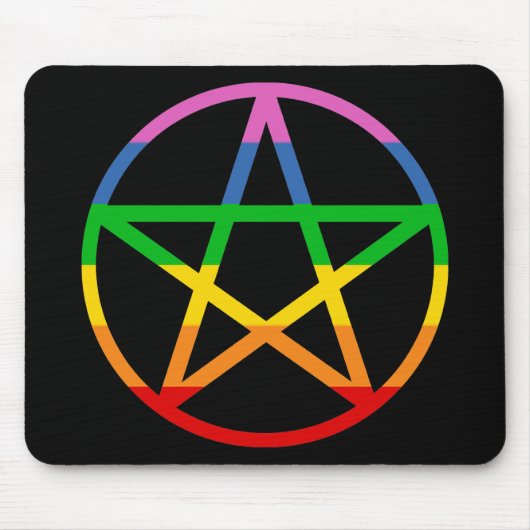 Rainbow Pentacle Muismat (Voorkant)