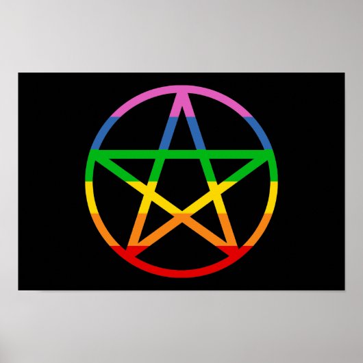 Rainbow Pentacle Poster (Voorkant)