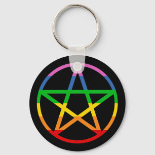 Rainbow Pentacle Sleutelhanger