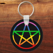 Rainbow Pentacle Sleutelhanger (Voorkant)