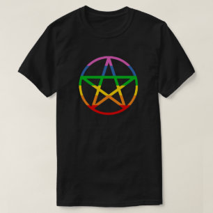 RAINBOW PENTAGRAM PAGAN PRIDE T-SHIRT