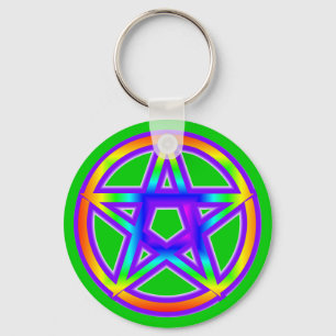 Rainbow Pentagram Sleutelhanger
