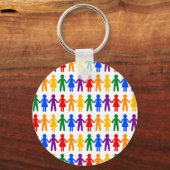 Rainbow People Pattern Sleutelhanger (Voorkant)