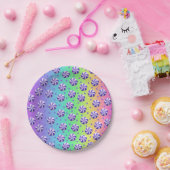 Rainbow Peppermint Snoep Papieren Borden Papieren Bordje (Feest)