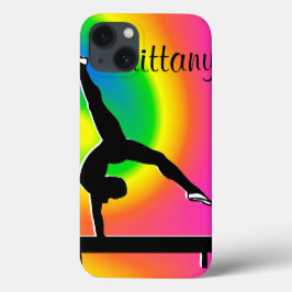 RAINBOW PERSONALISEERDE GYMNASTICS IPAD MINI ZAAK iPhone 13 HOESJE