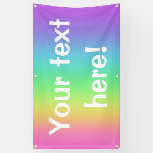 Rainbow Personalized Banner (Verticaal)