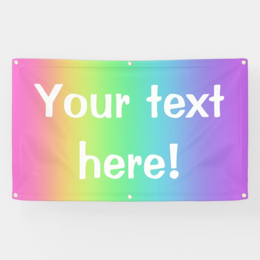 Rainbow Personalized Banner (Horizontaal)