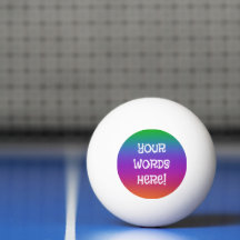 Rainbow Personalized Beer Pong Ball