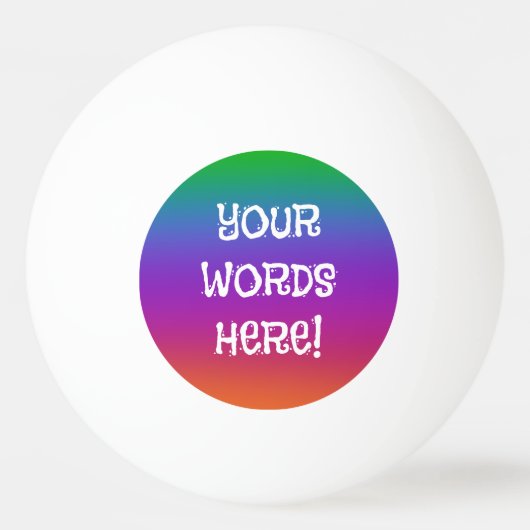 Rainbow Personalized Beer Pong Ball (Voorkant)