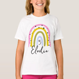 Rainbow Personalized Name Birthday Number Custom G T-shirt