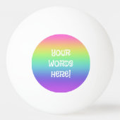 Rainbow Personalized Ping Pong Ball (Voorkant)