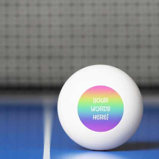 Rainbow Personalized Ping Pong Ball (Net)