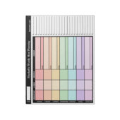 Rainbow Personalized Weekly Meal Planning Notitieb Notitieblok (Linkerzijde)