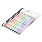 Rainbow Personalized Weekly Meal Planning Notitieb Notitieblok (Schuin)