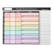 Rainbow Personalized Weekly Meal Planning Notitieb Notitieblok (Voorkant)