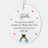 Rainbow Pet Name Keramisch Ornament (Links)