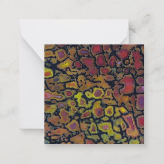 Rainbow Petrified Dinosaur Bone Notitiekaartje (Voorkant)