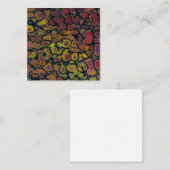 Rainbow Petrified Dinosaur Bone Notitiekaartje (Voorkant / Achterkant)