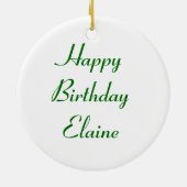 Rainbow Petunia Custom Birthday Keramisch Ornament (Achterkant)