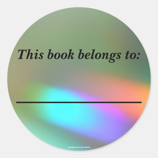 Rainbow Phantoms Bookplate Ronde Sticker (Voorkant)