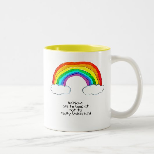 Rainbow Philosophy Tweekleurige Koffiemok (Rechts)