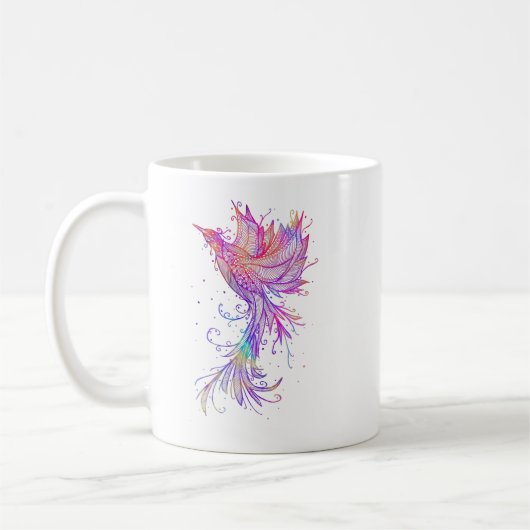 Rainbow Phoenix Bird Tattoo Koffiemok (Links)